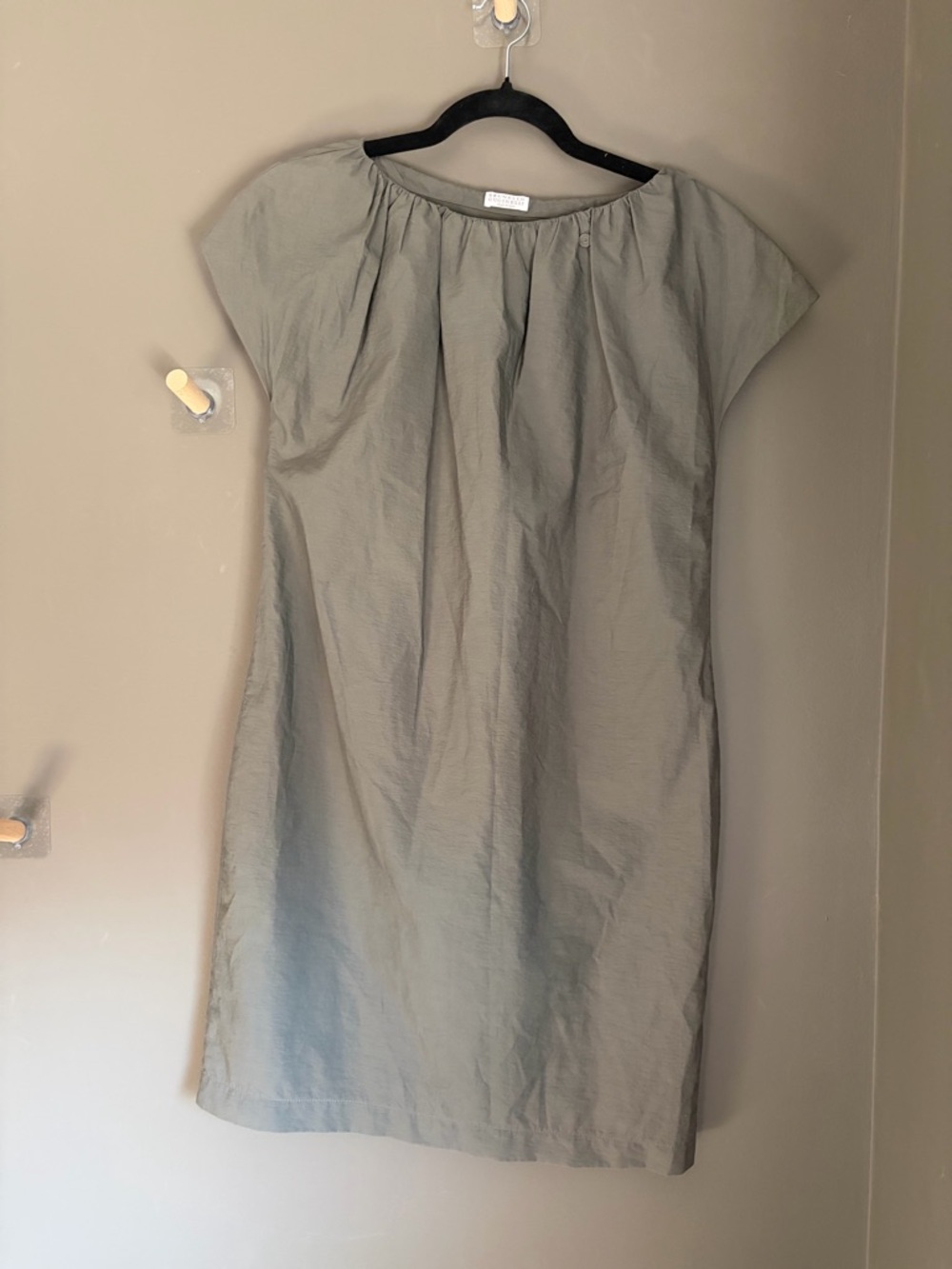 Brunello Cucinelli Short-Sleeve Shift Dress